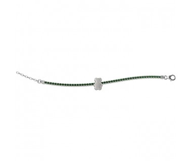 Tennis Verde Orso Unisex Nanan Gioielli Argento