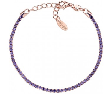 Bracciale Tennis Amen Gioielli Argento 925 Viola