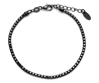 Bracciale Tennis Amen Gioielli Argento 925 Nero